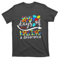 100 Days 100th Day Of School Teacher Autism Awareness Gift T-Shirt