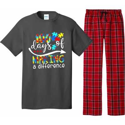 100 Days 100th Day Of School Teacher Autism Awareness Gift Pajama Set