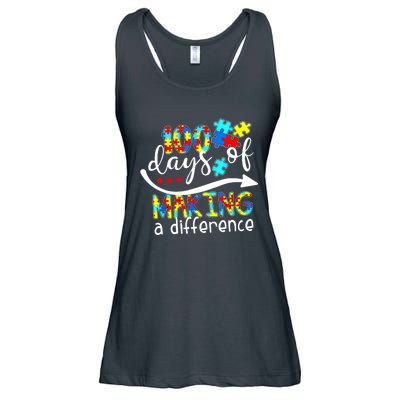 100 Days 100th Day Of School Teacher Autism Awareness Gift Ladies Essential Flowy Tank