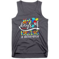 100 Days 100th Day Of School Teacher Autism Awareness Gift Tank Top