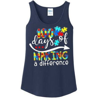 100 Days 100th Day Of School Teacher Autism Awareness Gift Ladies Essential Tank