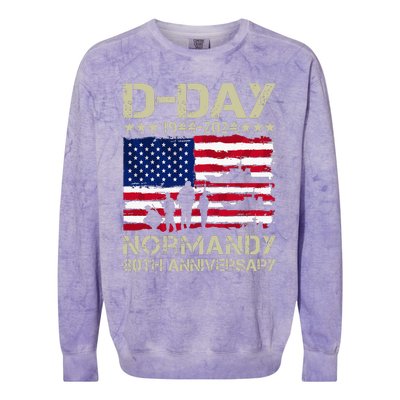 1944 Dday 2024 80th Anniversary Normandy Colorblast Crewneck Sweatshirt