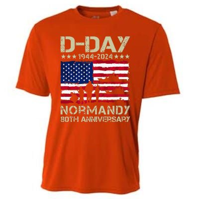 1944 Dday 2024 80th Anniversary Normandy Cooling Performance Crew T-Shirt