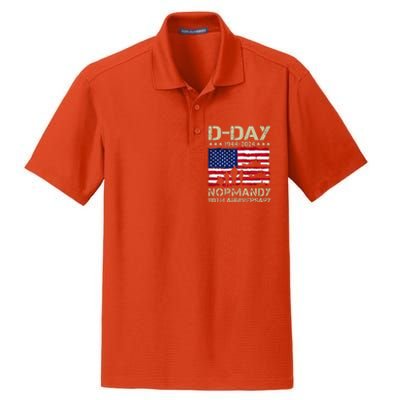 1944 Dday 2024 80th Anniversary Normandy Dry Zone Grid Polo