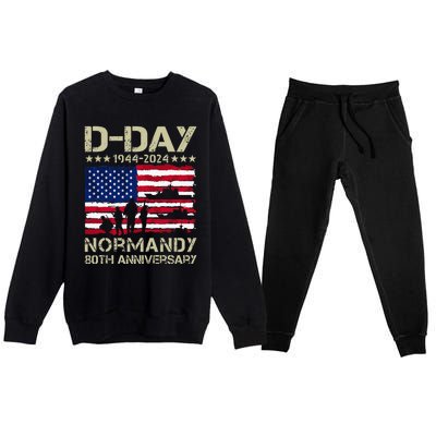 1944 Dday 2024 80th Anniversary Normandy Premium Crewneck Sweatsuit Set