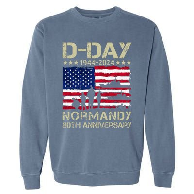 1944 Dday 2024 80th Anniversary Normandy Garment-Dyed Sweatshirt