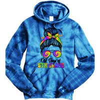 100 Days 5th Grade Messy Bun 100th Day Being Smarter Tie Dye Gift Tie Dye Hoodie