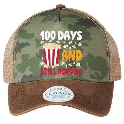 100 Days And Still Poppin 100th Day Of School Funny Legacy Tie Dye Trucker Hat