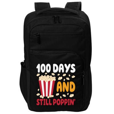 100 Days And Still Poppin 100th Day Of School Funny Impact Tech Backpack