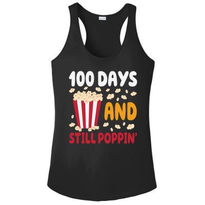 100 Days And Still Poppin 100th Day Of School Funny Ladies PosiCharge Competitor Racerback Tank