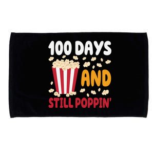 100 Days And Still Poppin 100th Day Of School Funny Microfiber Hand Towel