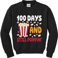 100 Days And Still Poppin 100th Day Of School Funny Kids Sweatshirt