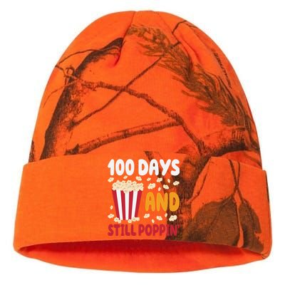 100 Days And Still Poppin 100th Day Of School Funny Kati Licensed 12" Camo Beanie