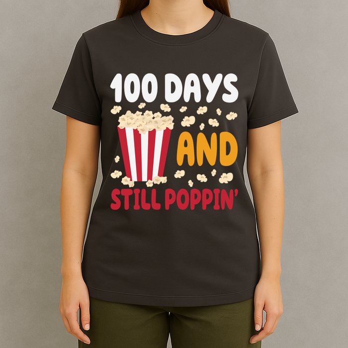 100 Days And Still Poppin 100th Day Of School Funny T-Shirt