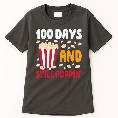100 Days And Still Poppin 100th Day Of School Funny Tall T-Shirt