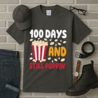 100 Days And Still Poppin 100th Day Of School Funny Tall T-Shirt