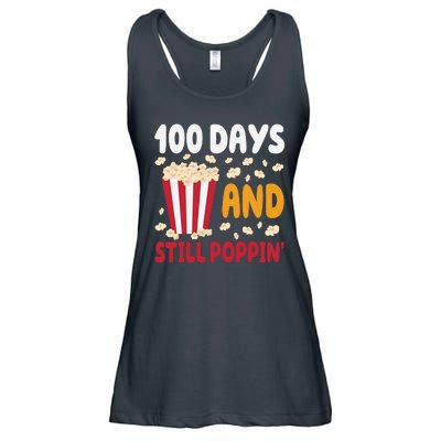 100 Days And Still Poppin 100th Day Of School Funny Ladies Essential Flowy Tank