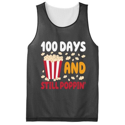 100 Days And Still Poppin 100th Day Of School Funny Mesh Reversible Basketball Jersey Tank