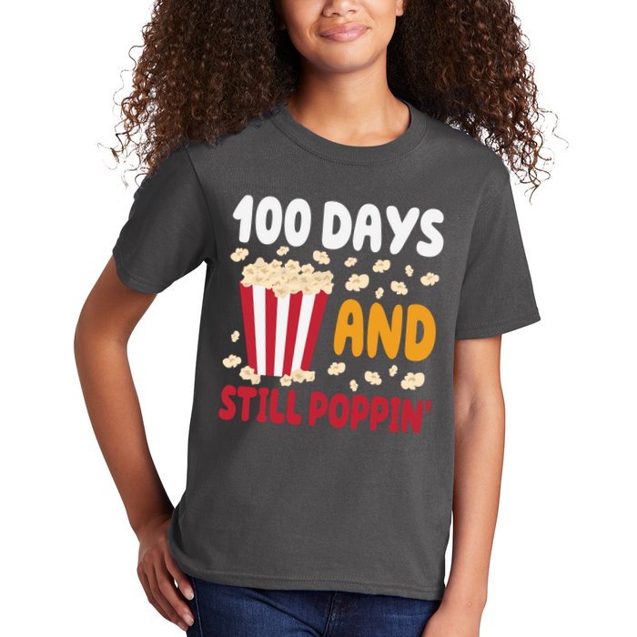 100 Days And Still Poppin 100th Day Of School Funny Kids T-Shirt