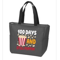 100 Days And Still Poppin 100th Day Of School Funny Zip Tote Bag