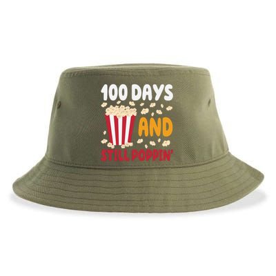 100 Days And Still Poppin 100th Day Of School Funny Sustainable Bucket Hat