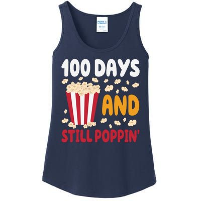 100 Days And Still Poppin 100th Day Of School Funny Ladies Essential Tank