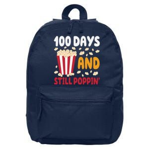 100 Days And Still Poppin 100th Day Of School Funny 16 in Basic Backpack