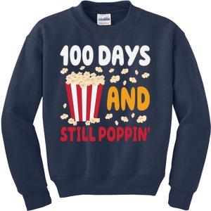 100 Days And Still Poppin 100th Day Of School Funny Kids Sweatshirt