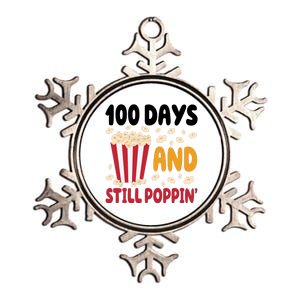 100 Days And Still Poppin 100th Day Of School Funny Metallic Star Ornament