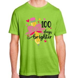 100 Days Brighter Pencil Headband 100th Day Of School Meaningful Gift Adult ChromaSoft Performance T-Shirt