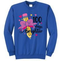 100 Days Brighter Pencil Headband 100th Day Of School Meaningful Gift Sweatshirt