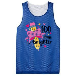 100 Days Brighter Pencil Headband 100th Day Of School Meaningful Gift Mesh Reversible Basketball Jersey Tank