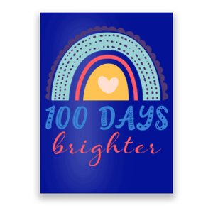 100 Days Brighter Rainbow 100 Days Of School Teacher Student Gift Poster