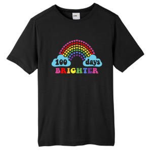 100 Days Brighter Rainbow Happy 100 Days Of School Groovy Cool Gift Tall Fusion ChromaSoft Performance T-Shirt