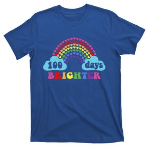 100 Days Brighter Rainbow Happy 100 Days Of School Groovy Cool Gift T-Shirt