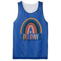 100 Days Brighter Rainbow Teacher 100th Day Of School Retro Gift Mesh Reversible Basketball Jersey Tank