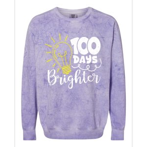 100 Days Brighter Great Gift Colorblast Crewneck Sweatshirt