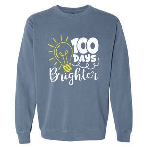 100 Days Brighter Great Gift Garment-Dyed Sweatshirt