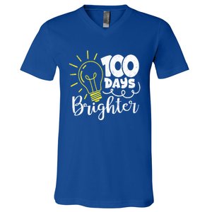 100 Days Brighter Great Gift V-Neck T-Shirt