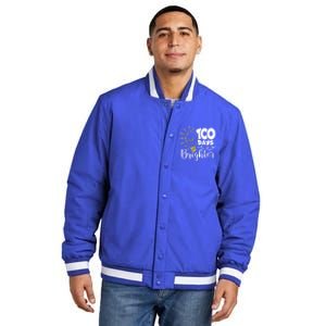 100 Days Brighter Great Gift Insulated Varsity Jacket