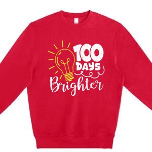 100 Days Brighter Great Gift Premium Crewneck Sweatshirt