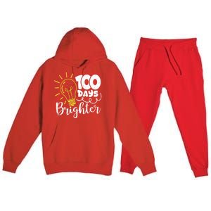 100 Days Brighter Great Gift Premium Hooded Sweatsuit Set