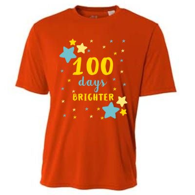 100 Days Brighter Cute Gift Cooling Performance Crew T-Shirt