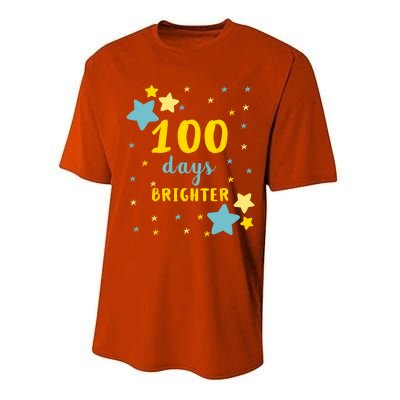 100 Days Brighter Cute Gift Performance Sprint T-Shirt