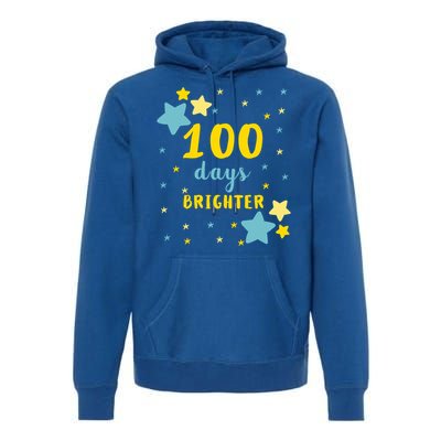 100 Days Brighter Cute Gift Premium Hoodie