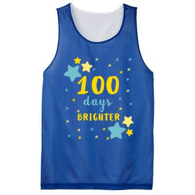 100 Days Brighter Cute Gift Mesh Reversible Basketball Jersey Tank