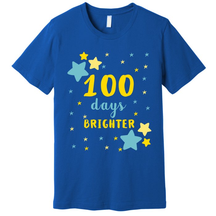 100 Days Brighter Cute Gift Premium T-Shirt