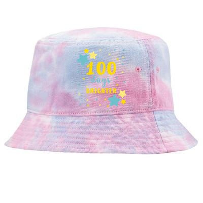 100 Days Brighter Cute Gift Tie-Dyed Bucket Hat