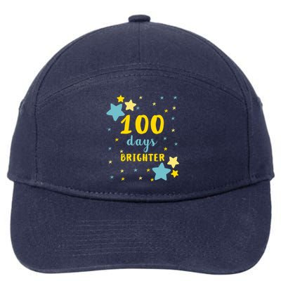 100 Days Brighter Cute Gift 7-Panel Snapback Hat