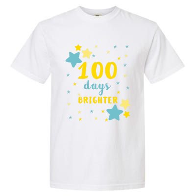 100 Days Brighter Cute Gift Garment-Dyed Heavyweight T-Shirt